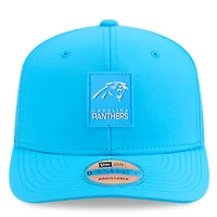 Casquette ajustable New Era bleue Carolina Panthers 2025 Sideline 9SEVENTY Trucker pour homme