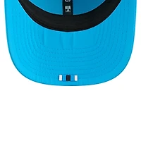 Casquette ajustable New Era bleue Carolina Panthers 2025 Sideline 9SEVENTY Trucker pour homme