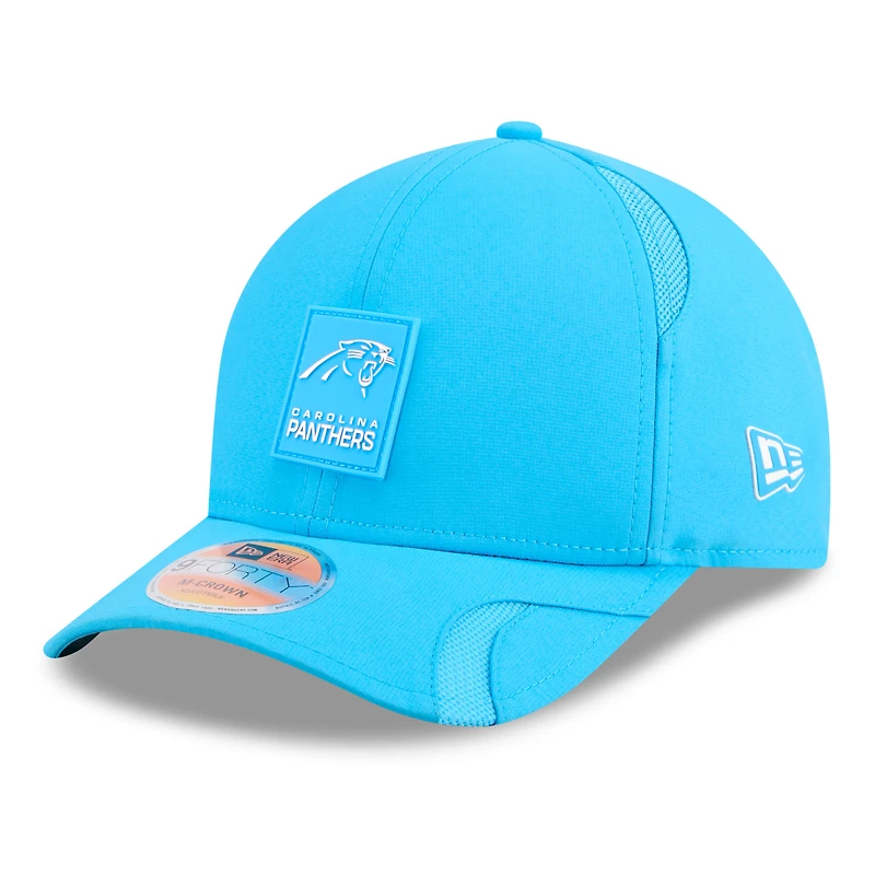 Casquette ajustable M-Crown 9FORTY bleue New Era pour homme, édition 2025 des Carolina Panthers