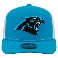 Casquette trucker ajustable New Era bleue Carolina Panthers 9SEVENTY pour homme