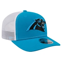 Casquette trucker ajustable New Era bleue Carolina Panthers 9SEVENTY pour homme