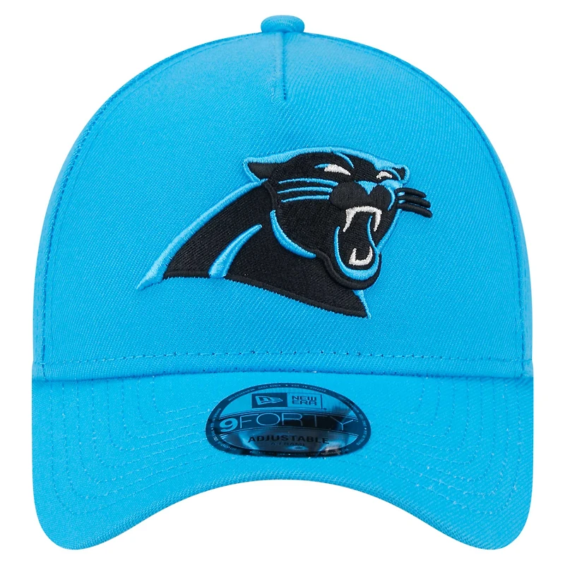 Casquette ajustable A-Frame 9FORTY bleue des Carolina Panthers de New Era pour homme