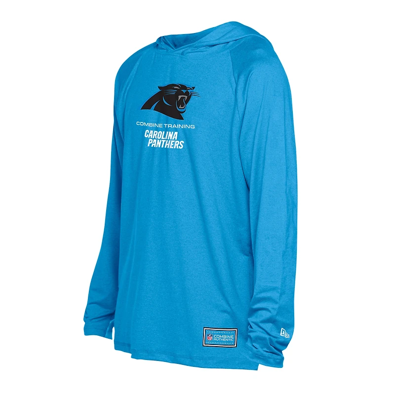 Sweat à capuche fonctionnel Fandom bleu des Carolina Panthers de New Era pour homme