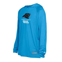 Sweat à capuche fonctionnel Fandom bleu des Carolina Panthers de New Era pour homme