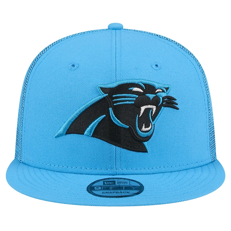 Casquette snapback Main Trucker 9FIFTY bleue des Carolina Panthers de New Era pour homme