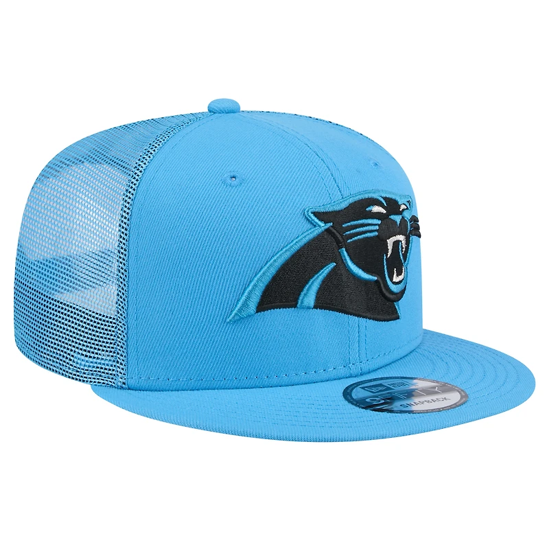 Casquette snapback Main Trucker 9FIFTY bleue des Carolina Panthers de New Era pour homme