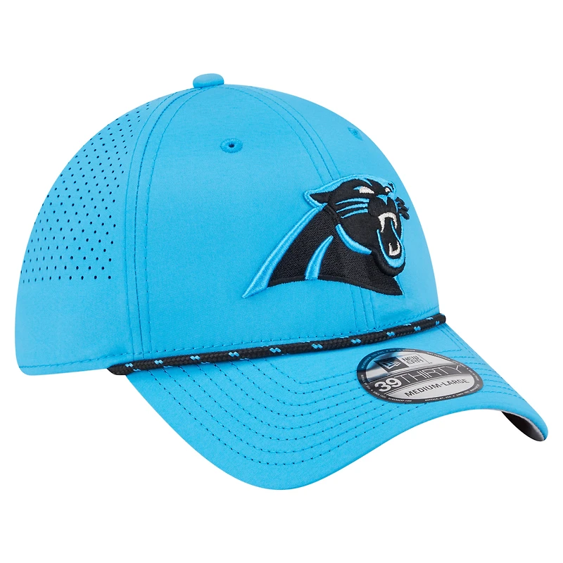 Men's New Era Blue Carolina Panthers Perforated 39THIRTY Flex Hat