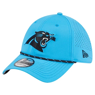 Casquette perforée 39THIRTY Flex bleue New Era pour homme des Carolina Panthers