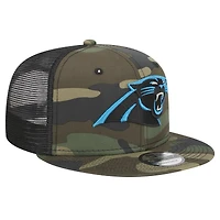 Casquette snapback 9FIFTY Main Trucker de New Era pour homme avec motif camouflage des Carolina Panthers