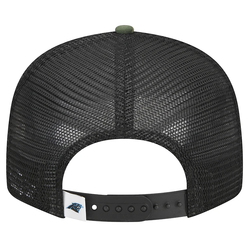 Casquette snapback 9FIFTY Main Trucker de New Era pour homme avec motif camouflage des Carolina Panthers