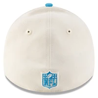 Casquette New Era 39THIRTY Flex crème/bleue Carolina Panthers 2025 NFL Draft pour homme