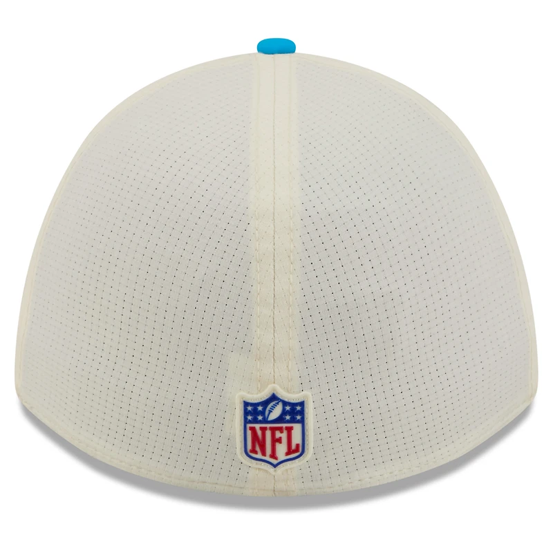 Men's New Era Cream/Blue Carolina Panthers 2026 NFL Training Camp 39THIRTY Flex Hat