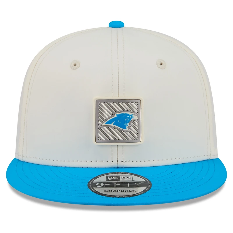 Men's New Era Cream/Blue Carolina Panthers 2026 NFL Training Camp 9FIFTY Snapback Hat