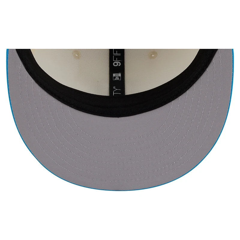 Men's New Era Cream/Blue Carolina Panthers 2026 NFL Training Camp 9FIFTY Snapback Hat
