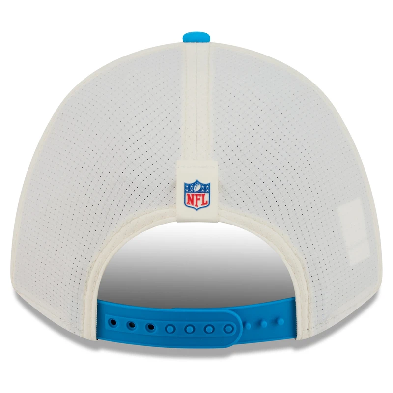 Men's New Era Cream/Blue Carolina Panthers 2026 NFL Training Camp 9FORTY Adjustable Hat