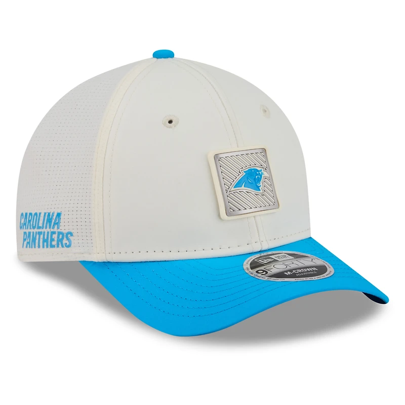 Men's New Era Cream/Blue Carolina Panthers 2026 NFL Training Camp 9FORTY Adjustable Hat