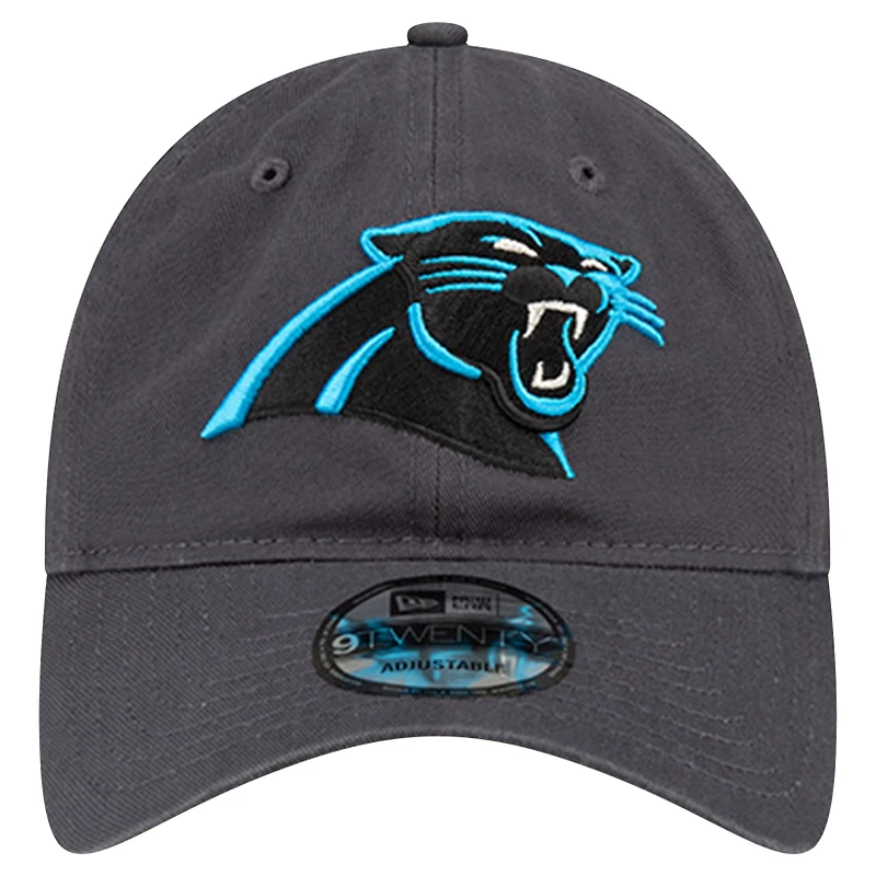 Casquette réglable New Era Graphite Carolina Panthers Core Classic 9TWENTY pour hommes
