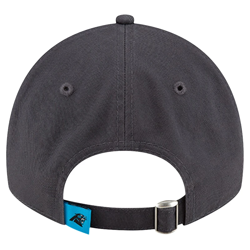 Casquette réglable New Era Graphite Carolina Panthers Core Classic 9TWENTY pour hommes