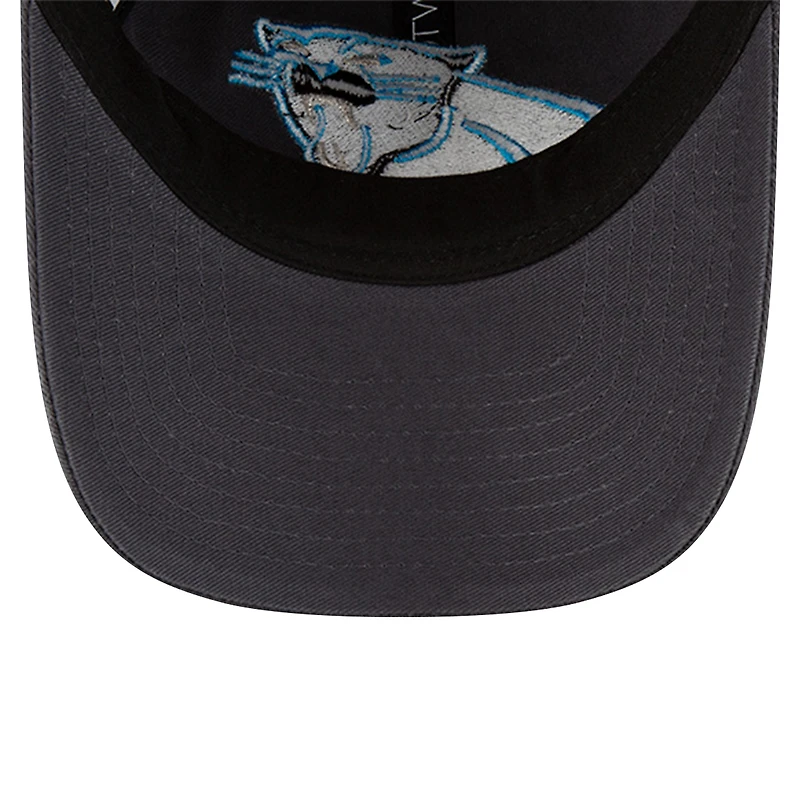 Casquette réglable New Era Graphite Carolina Panthers Core Classic 9TWENTY pour hommes