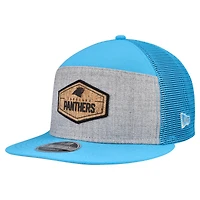 Casquette snapback 9FIFTY grise/bleue à panneau fendu en liège pour homme des Carolina Panthers de New Era