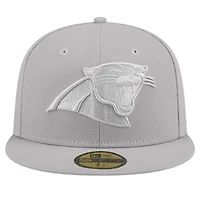 Casquette ajustée 59FIFTY New Era des Carolina Panthers pour hommes, gris