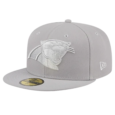 Casquette ajustée 59FIFTY New Era des Carolina Panthers pour hommes, gris