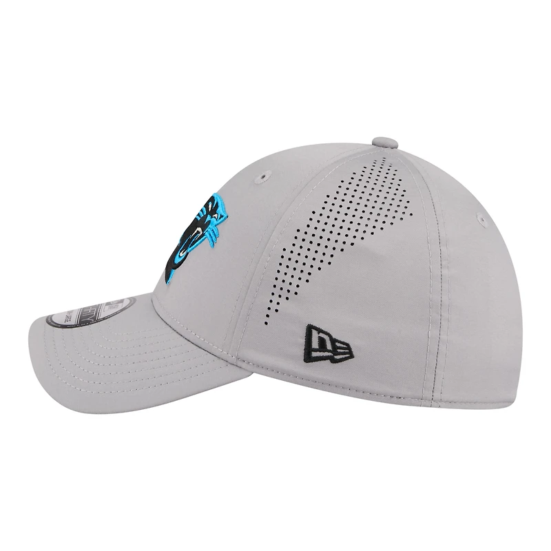 Casquette New Era Flex grise Carolina Panthers perforée pour homme 39THIRTY