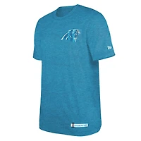 T-shirt du camp d'entraînement NFL 2024 New Era Heather Blue Carolina Panthers pour hommes