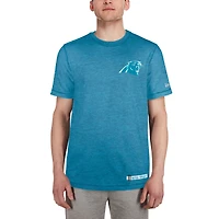 T-shirt du camp d'entraînement NFL 2024 New Era Heather Blue Carolina Panthers pour hommes