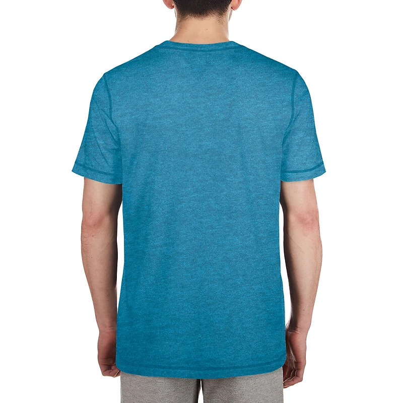 T-shirt du camp d'entraînement NFL 2024 New Era Heather Blue Carolina Panthers pour hommes