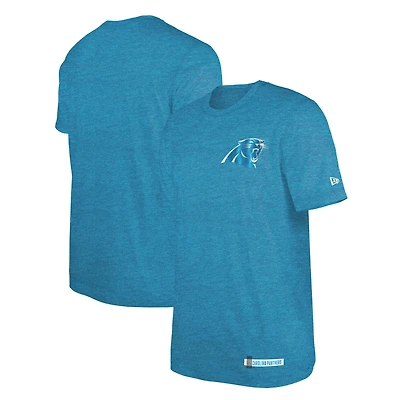 T-shirt du camp d'entraînement NFL 2024 New Era Heather Blue Carolina Panthers pour hommes