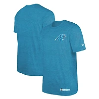 T-shirt du camp d'entraînement NFL 2024 New Era Heather Blue Carolina Panthers pour hommes