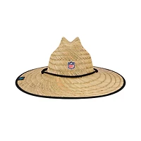 Chapeau de sauveteur en paille officiel du camp d'entraînement de la NFL des Panthers de la Caroline naturelle New Era pour hommes
