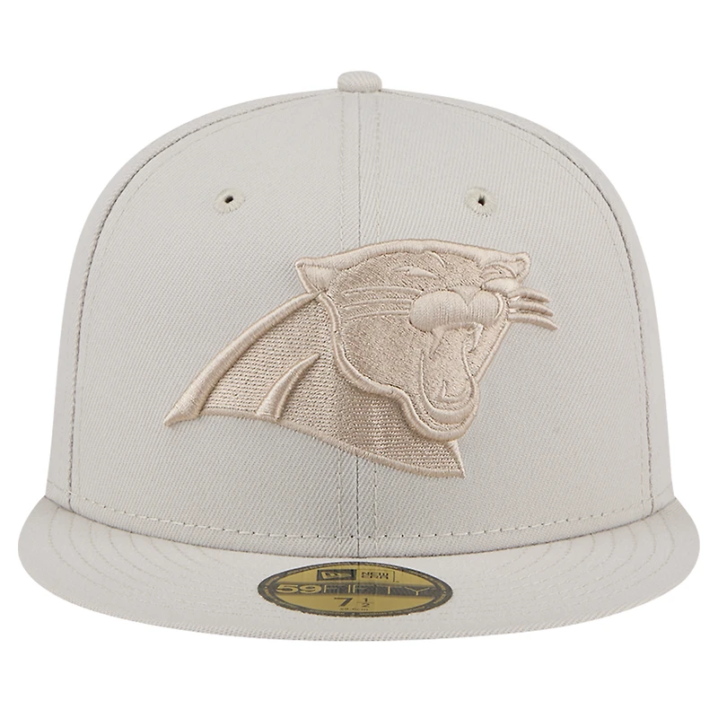 Casquette ajustée 59FIFTY New Era Stone Carolina Panthers pour hommes
