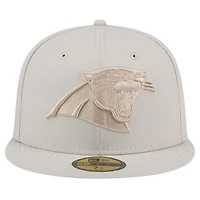 Casquette ajustée 59FIFTY New Era Stone Carolina Panthers pour hommes
