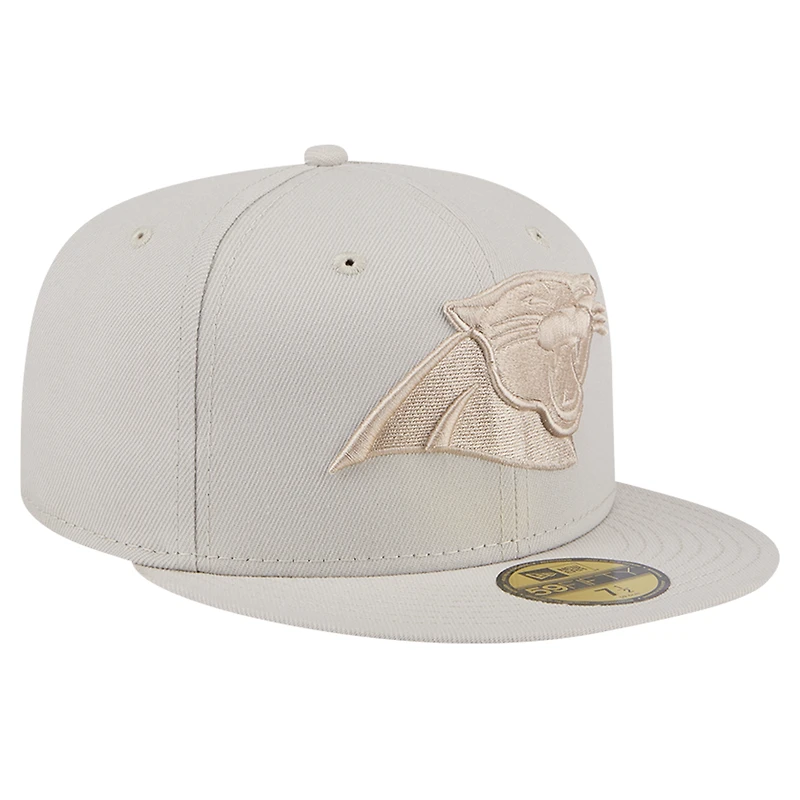 Casquette ajustée 59FIFTY New Era Stone Carolina Panthers pour hommes