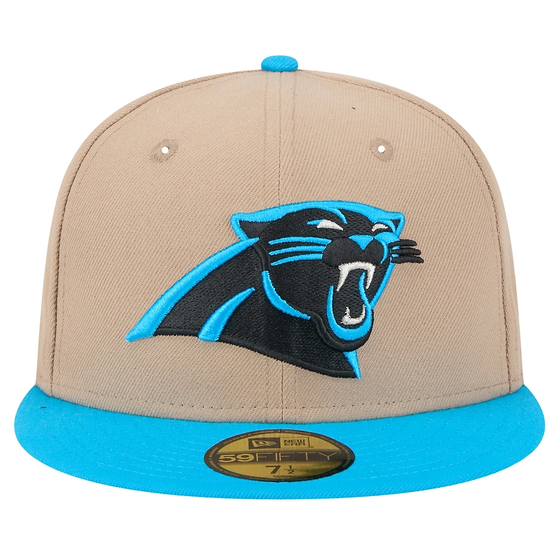 Casquette ajustée 59FIFTY avec logo principal des Panthers de la Caroline New Era pour homme