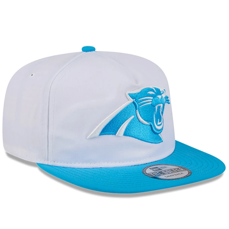Casquette Snapback Carolina Panthers 2024 NFL Training Camp Golfer New Era pour homme, blanc/bleu