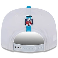 Casquette Snapback Carolina Panthers 2024 NFL Training Camp Golfer New Era pour homme, blanc/bleu