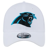 Casquette New Era blanche Carolina Panthers Main 39THIRTY Flex pour homme