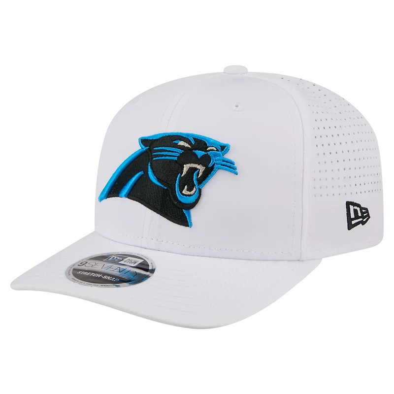 Men's New Era White Carolina Panthers Name Plate 9SEVENTY Adjustable Hat