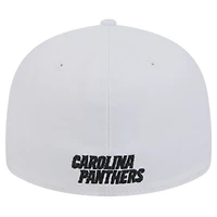 Casquette ajustée 59FIFTY Omaha Low Profile des Carolina Panthers New Era pour hommes, blanche