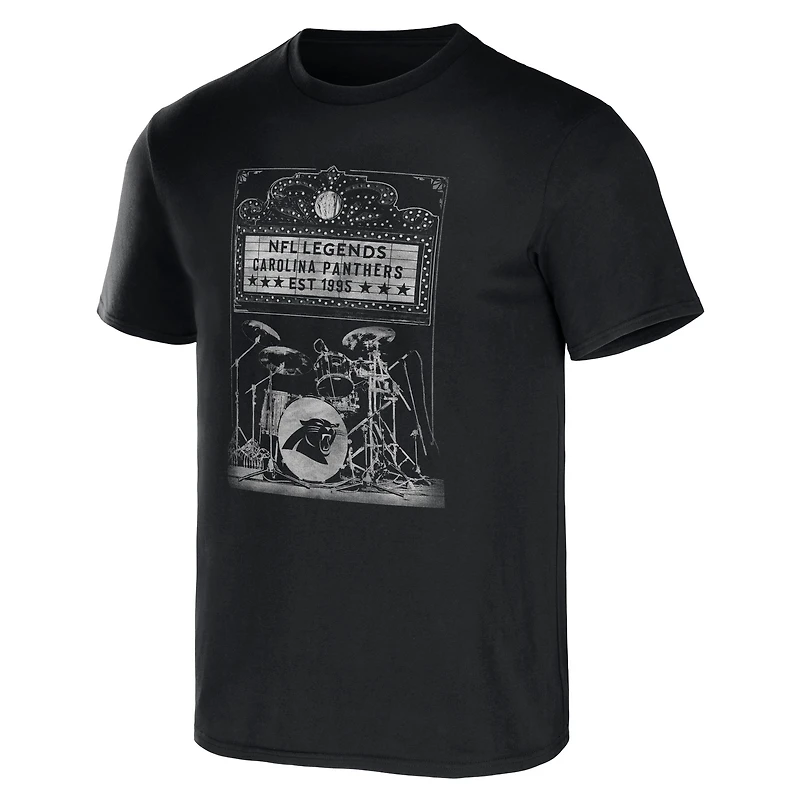 Collection NFL x Darius Rucker pour hommes par Fanatics T-shirt noir du groupe des Panthers de la Caroline