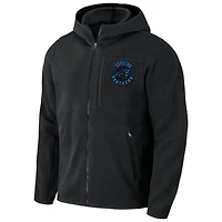 Sweat à capuche zippé en sherpa noir Carolina Panthers pour homme de la collection NFL x Darius Rucker par Fanatics