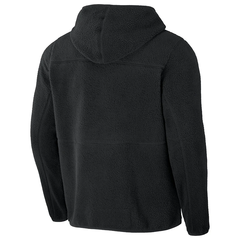 Men's NFL x Darius Rucker Collection by Fanatics Black Carolina Panthers Sherpa Full-Zip Hoodie