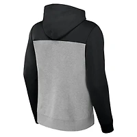 Sweat à capuche color-block gris chiné pour homme de la collection NFL x Darius Rucker par Fanatics des Panthers Caroline