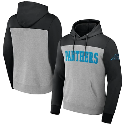 Sweat à capuche color-block gris chiné pour homme de la collection NFL x Darius Rucker par Fanatics des Panthers Caroline