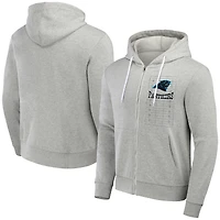 Collection NFL x Darius Rucker pour homme par Fanatics Gris chiné Carolina Panthers Domestic Full-Zip Hoodie