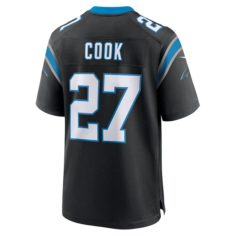 Maillot de match Nike Alex Cook pour hommes, noir, Carolina Panthers