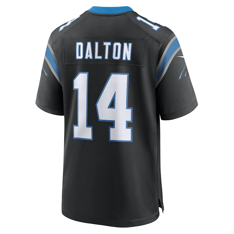 Maillot de match d'équipe Nike Andy Dalton Black Carolina Panthers pour homme